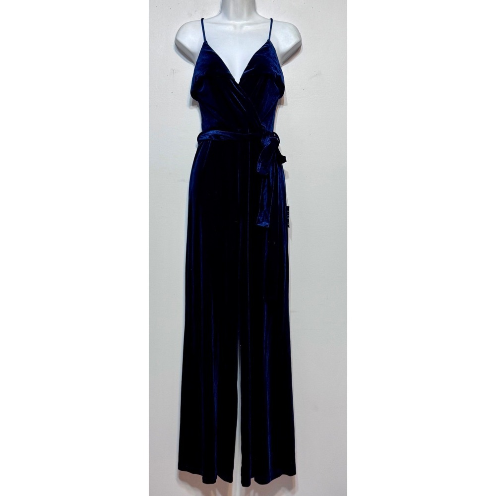 Lulus Luxe Glam Velvet Surplice Jumpsuit Women Size L Eveningwear Party Chic - Picture 3 of 8